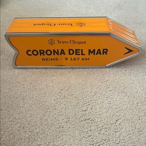 Veuve Clicquot Orange and Silver Art Sign